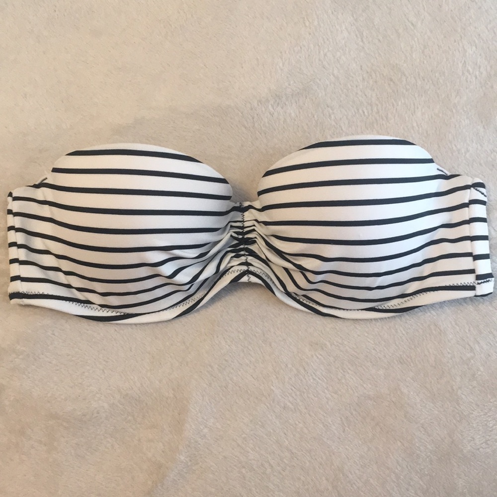 Victoria’s Secret Striped Bandeau Swim Top